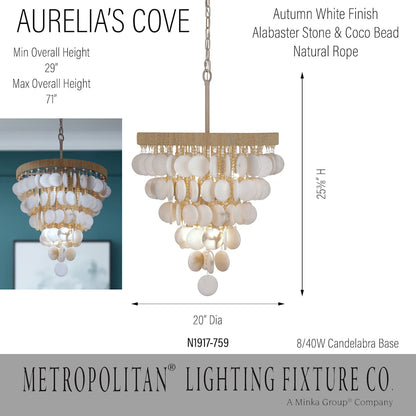Aurelias Cove 8 Light 20" Wide Pendant