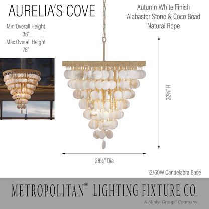 Aurelias Cove 12 Light 29" Wide Pendant