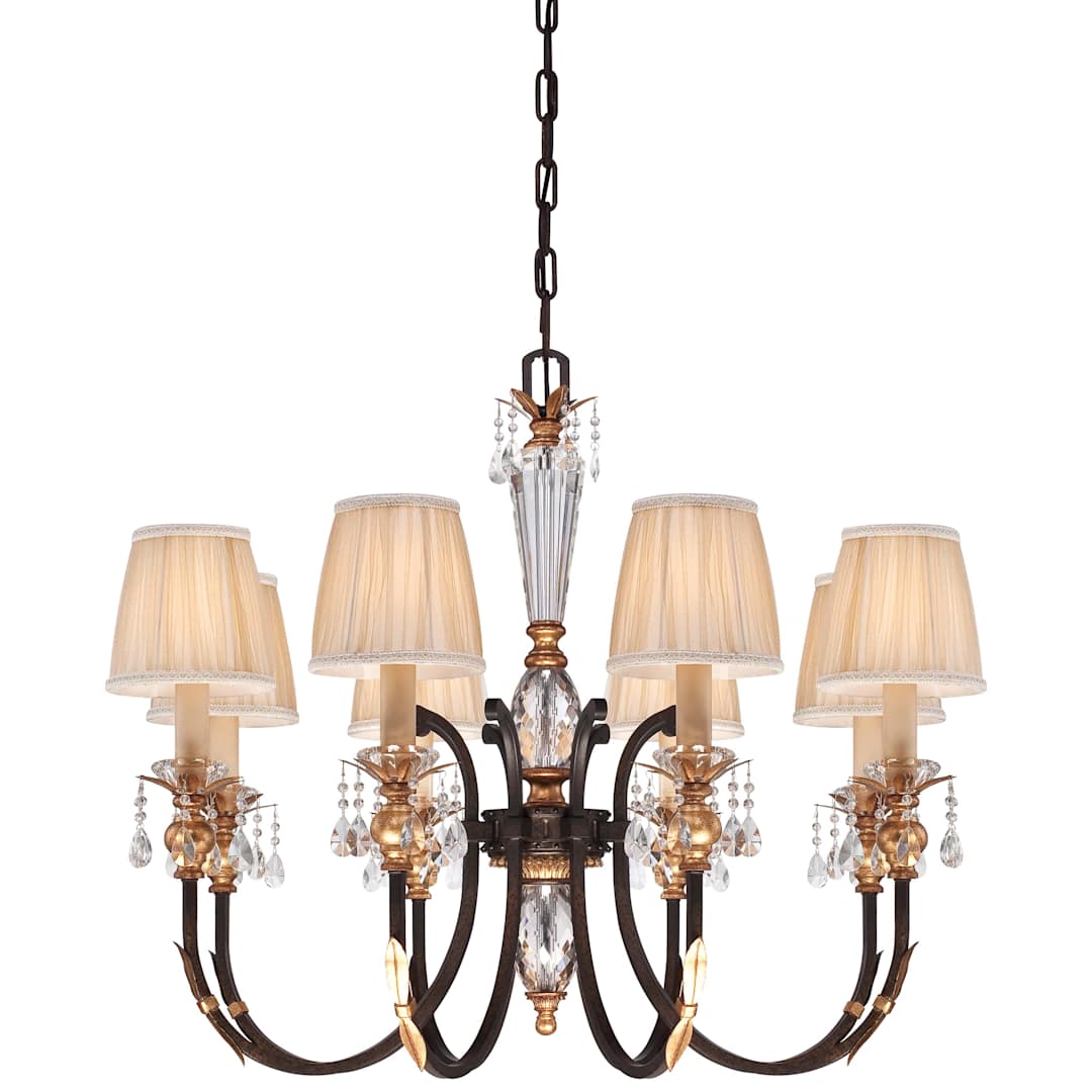 8 Light 1 Tier Candle Style Crystal Chandelier from the Bella Cristallo Collection