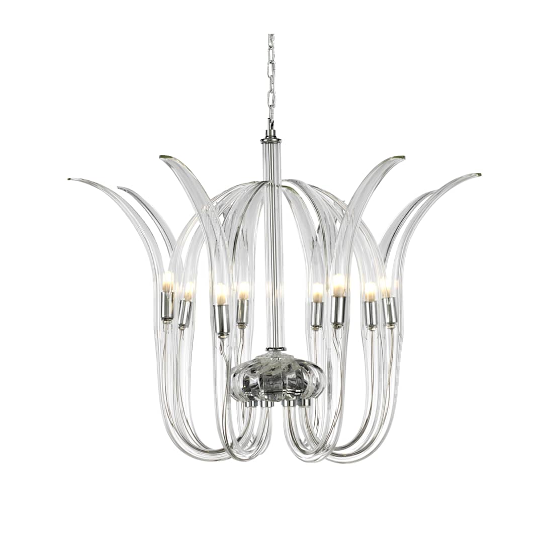 Cisne 8 Light 19" Wide Crystal Pendant