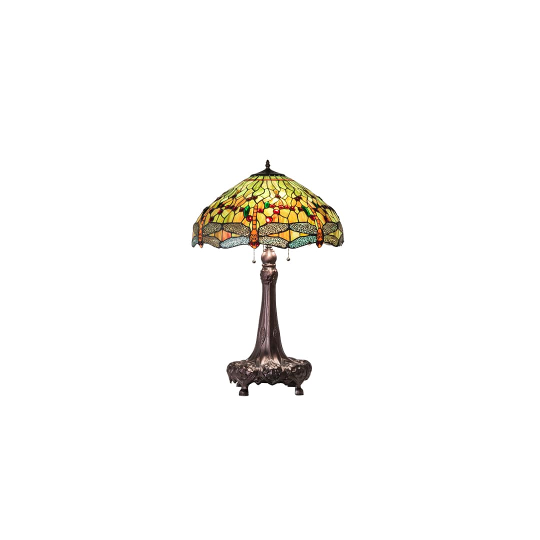 3 Light 31" Tall Tiffany Table Lamp