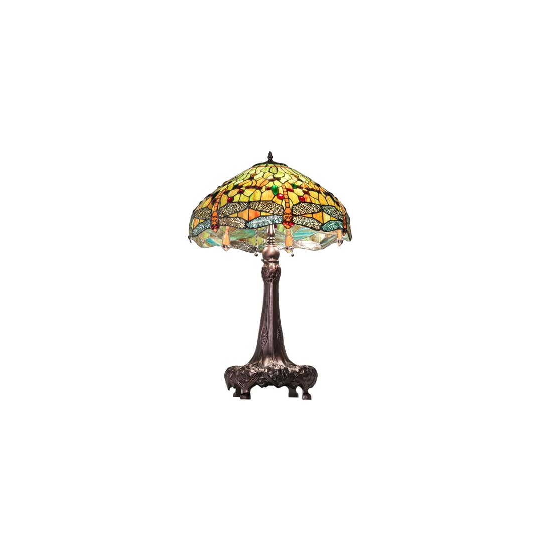 3 Light 31" Tall Tiffany Table Lamp