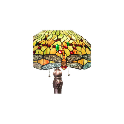 3 Light 31" Tall Tiffany Table Lamp