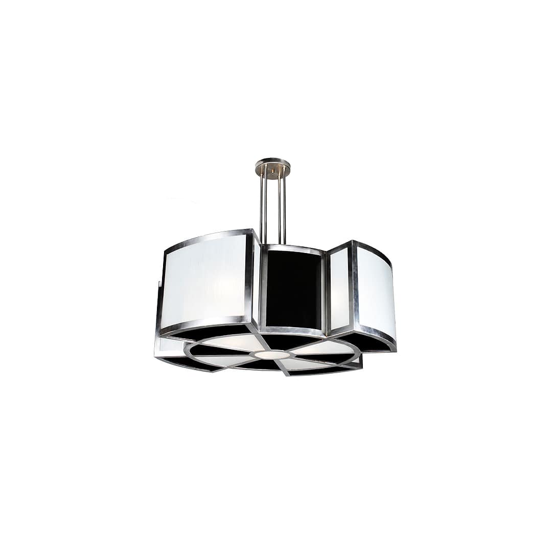 Targette Pendant 8 Light 42" Wide Drum Chandelier with White Acrylic Shade