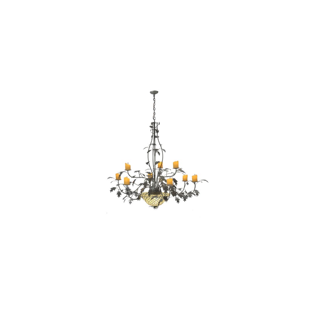 Diamond and Jewel 9 Light 63" Wide Pillar Candle Style Chandelier