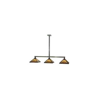 Mission 3 Light 14" Wide Linear Pendant
