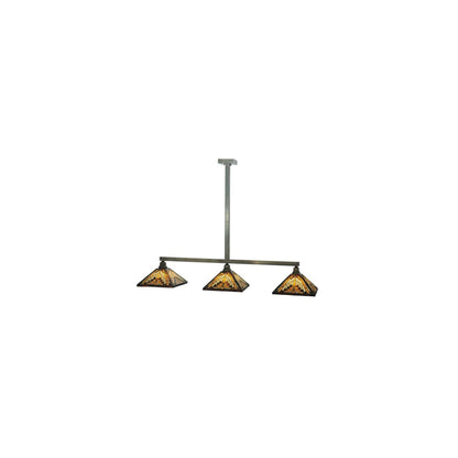 Mission 3 Light 14" Wide Linear Pendant