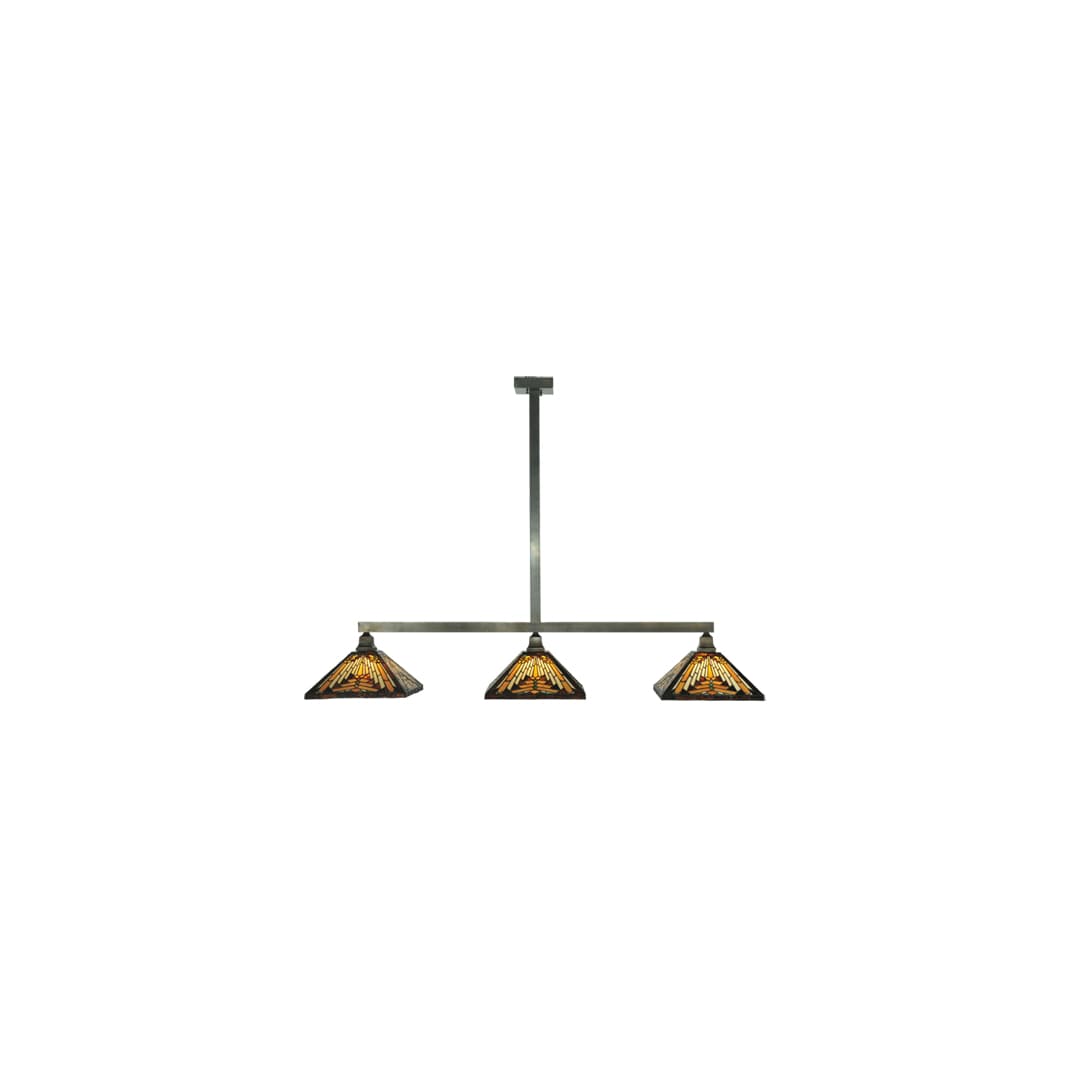 Mission 3 Light 14" Wide Linear Pendant