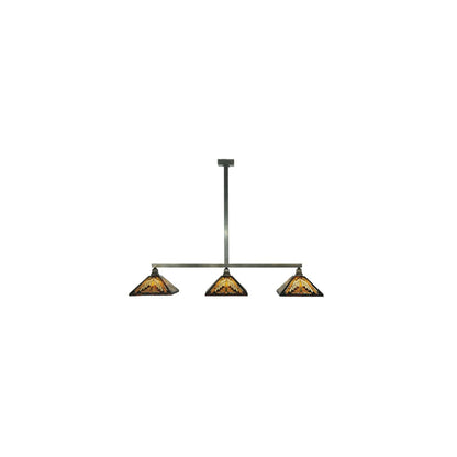 Mission 3 Light 14" Wide Linear Pendant