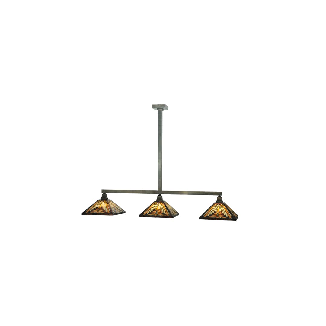Mission 3 Light 14" Wide Linear Pendant