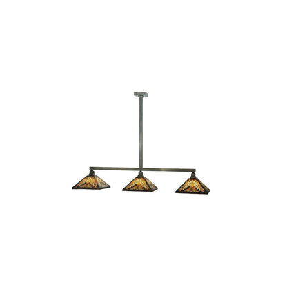 Mission 3 Light 14" Wide Linear Pendant