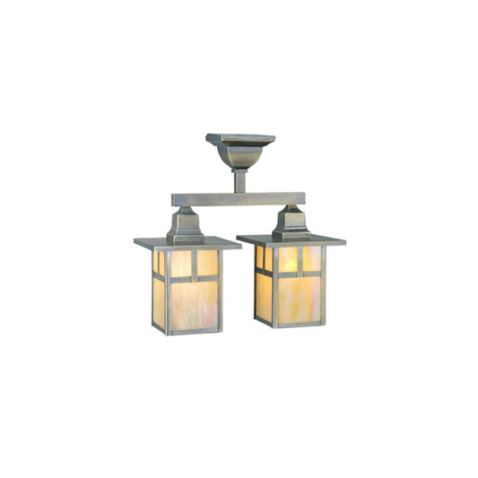Hyde Park T Mission 2 Light 16" Wide Semi-Flush Linear Ceiling Fixture