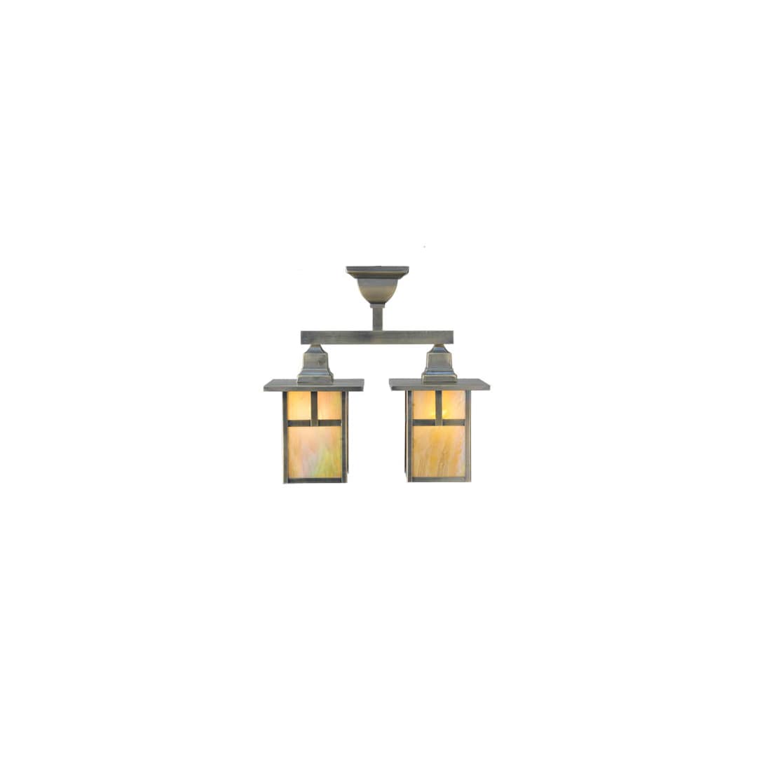 Hyde Park T Mission 2 Light 16" Wide Semi-Flush Linear Ceiling Fixture