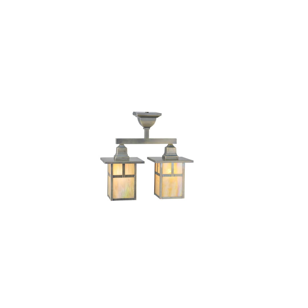 Hyde Park T Mission 2 Light 16" Wide Semi-Flush Linear Ceiling Fixture