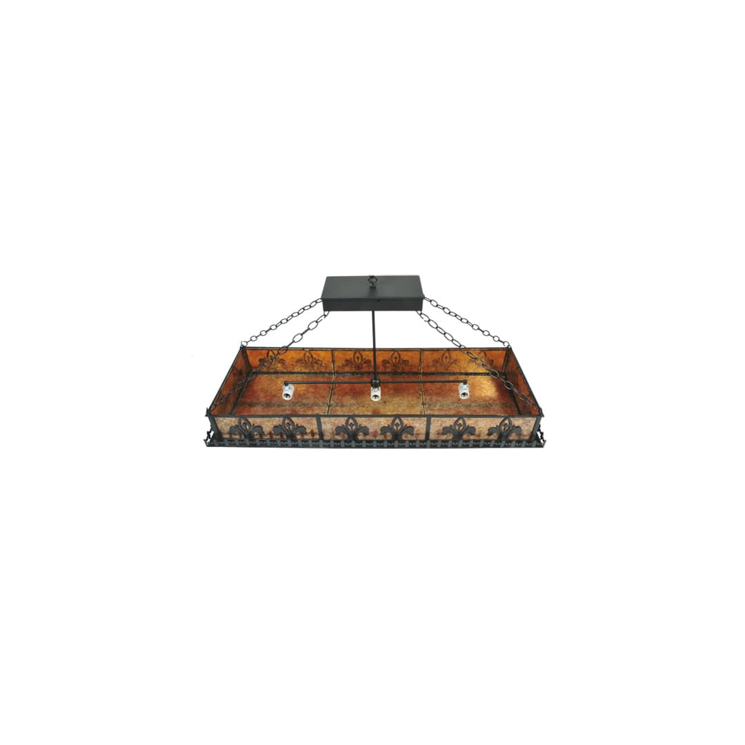 Fleur-de-lis 6 Light 18" Wide Suspension Linear Pendant