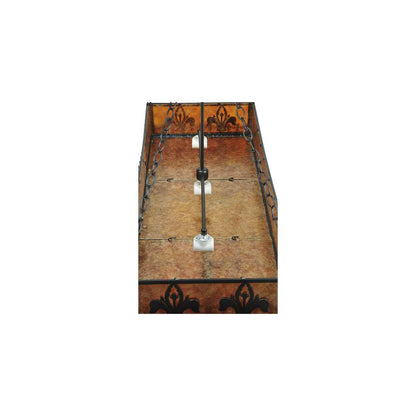 Fleur-de-lis 6 Light 18" Wide Suspension Linear Pendant