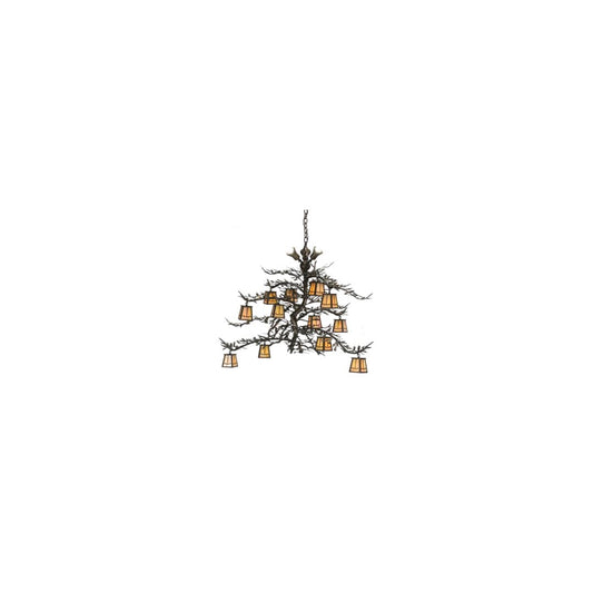 Pine Branch Valley View 15 Light 52" Wide Chandelier