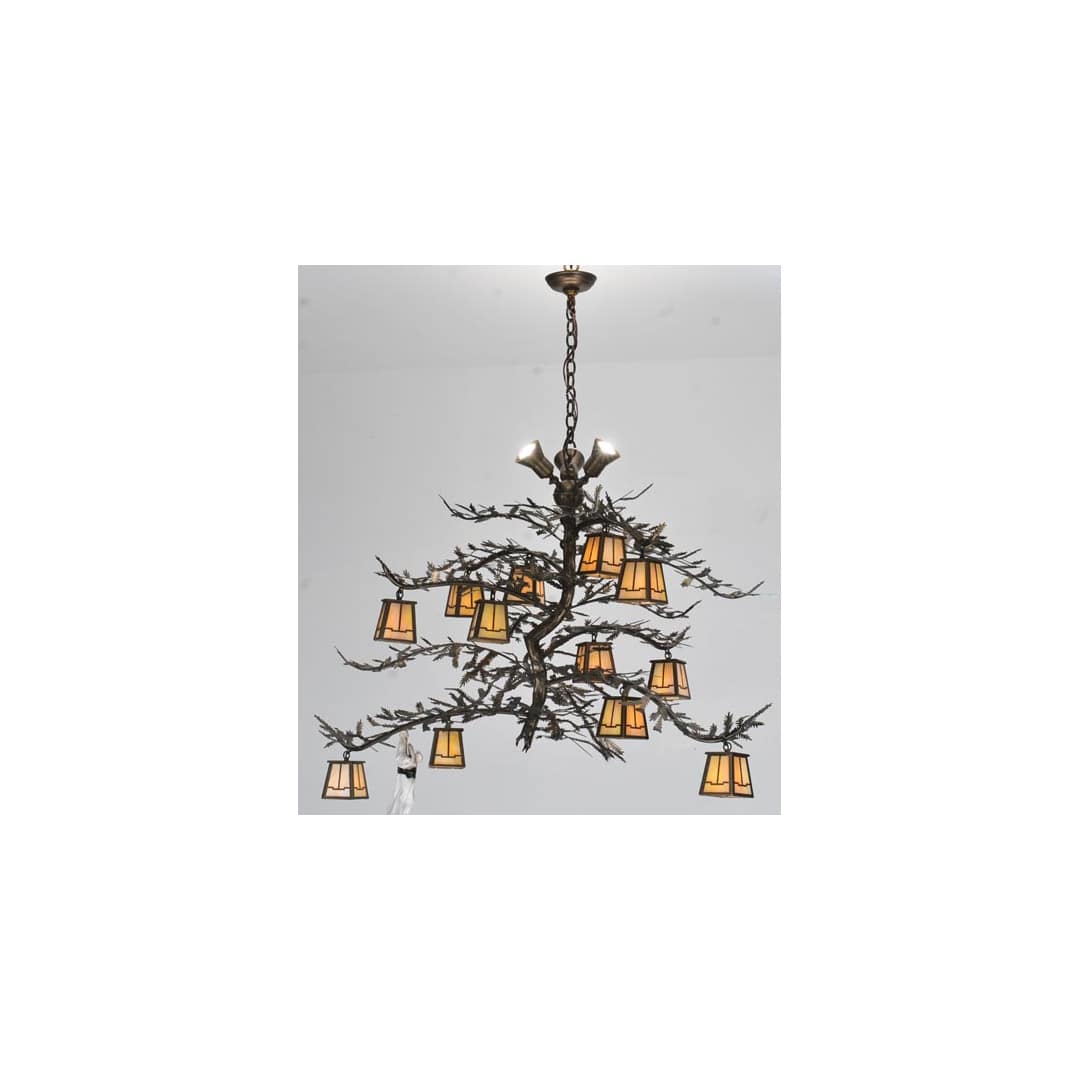 Pine Branch Valley View 15 Light 52" Wide Chandelier