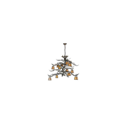 Pine Branch Valley View 15 Light 52" Wide Chandelier