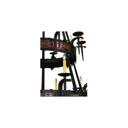 Costello 20 Light 48" Wide Taper Candle Style Chandelier - Wrought Iron Finish