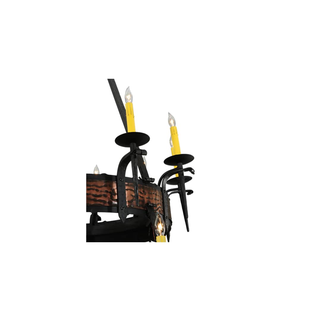 Costello 20 Light 48" Wide Taper Candle Style Chandelier - Wrought Iron Finish