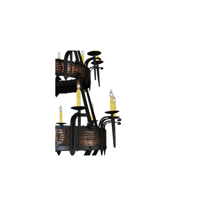 Costello 20 Light 48" Wide Taper Candle Style Chandelier - Wrought Iron Finish