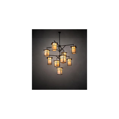 Hyde Park T Mission 9 Light 64" Wide Chandelier