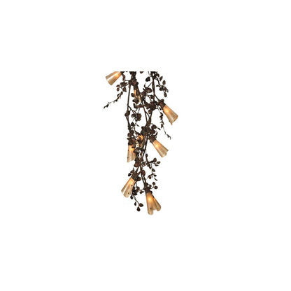 Vinca Vine 30 Light 54" Wide Wrought Iron Waterfall Chandelier