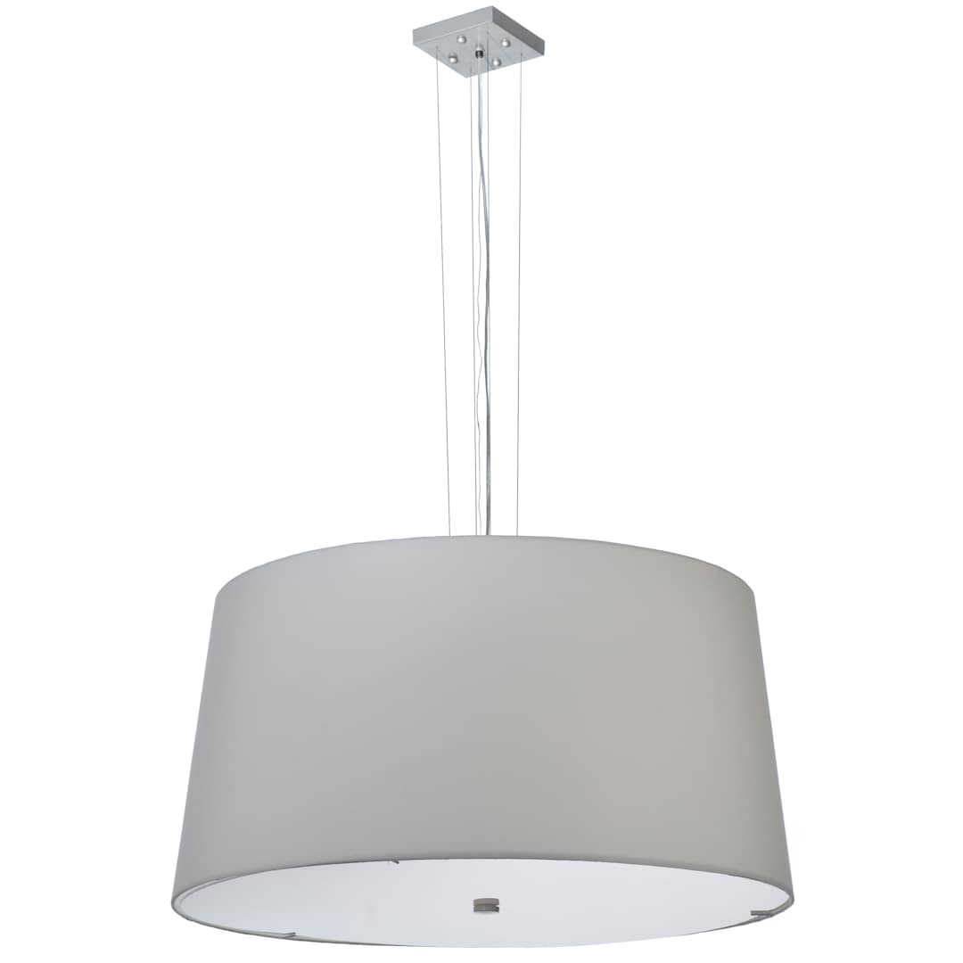 36" W Cilindro Ivory Fabric Tapered Pendant