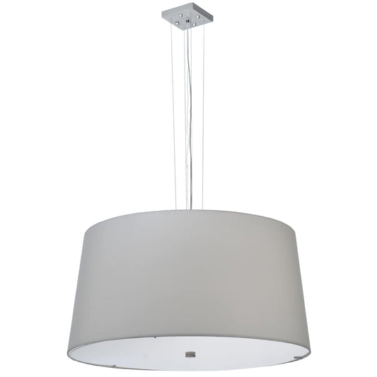 36" W Cilindro Ivory Fabric Tapered Pendant