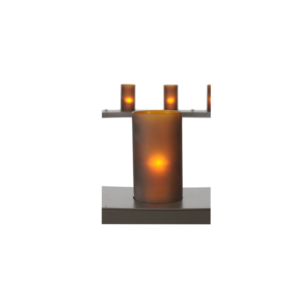 Loxley 36 Light 72" Wide Pillar Candle Style Chandelier with Amber Glass Shades - Timeless Bronze Finish