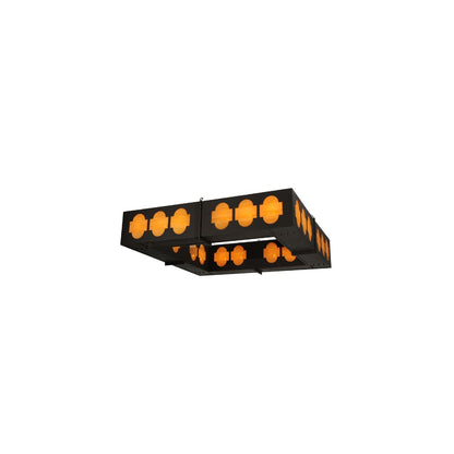 Diablos 24 Light 85" Wide Semi-Flush Square Ceiling Fixture