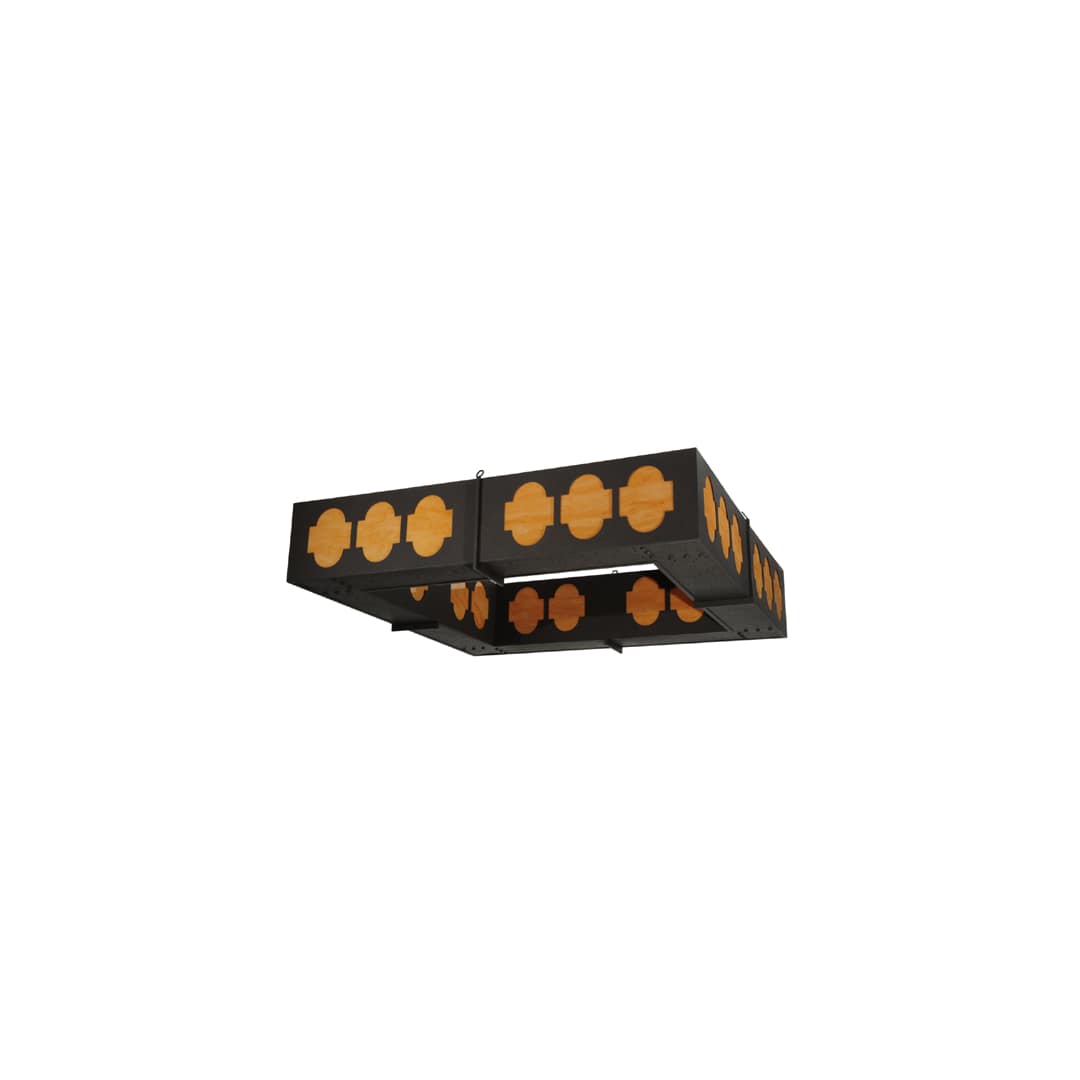 Diablos 24 Light 85" Wide Semi-Flush Square Ceiling Fixture