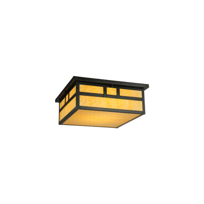 Hyde Park Double Bar Mission 4 Light 31" Wide Flush Mount Square Ceiling Fixture