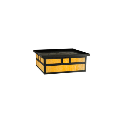 Hyde Park Double Bar Mission 4 Light 31" Wide Flush Mount Square Ceiling Fixture