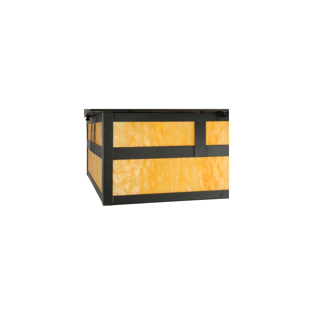 Hyde Park Double Bar Mission 4 Light 31" Wide Flush Mount Square Ceiling Fixture