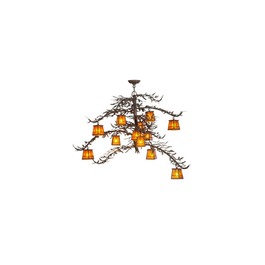 Pine Branch Valley View 12 Light 48" Wide Chandelier - Cafe-Noir Finish