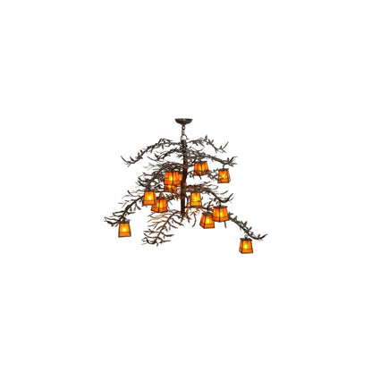 Pine Branch Valley View 12 Light 48" Wide Chandelier - Cafe-Noir Finish