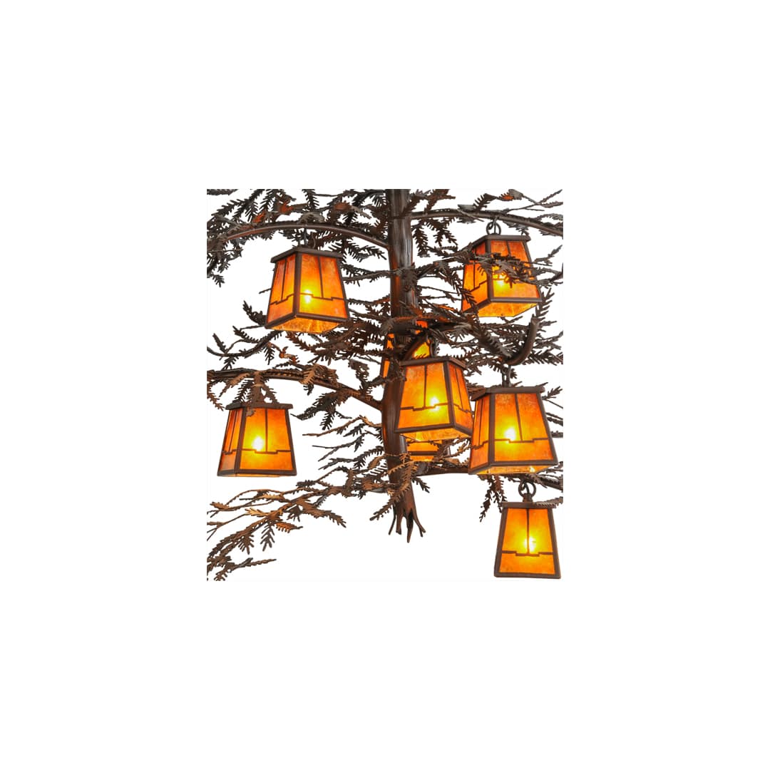 Pine Branch Valley View 12 Light 48" Wide Chandelier - Cafe-Noir Finish