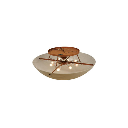 Artesia 8 Light 48" Wide Semi-Flush Bowl Ceiling Fixture - Earth Finish