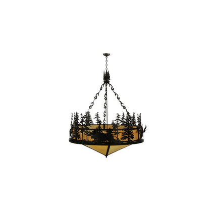 Moose at Dusk 6 Light 56" Wide Pendant