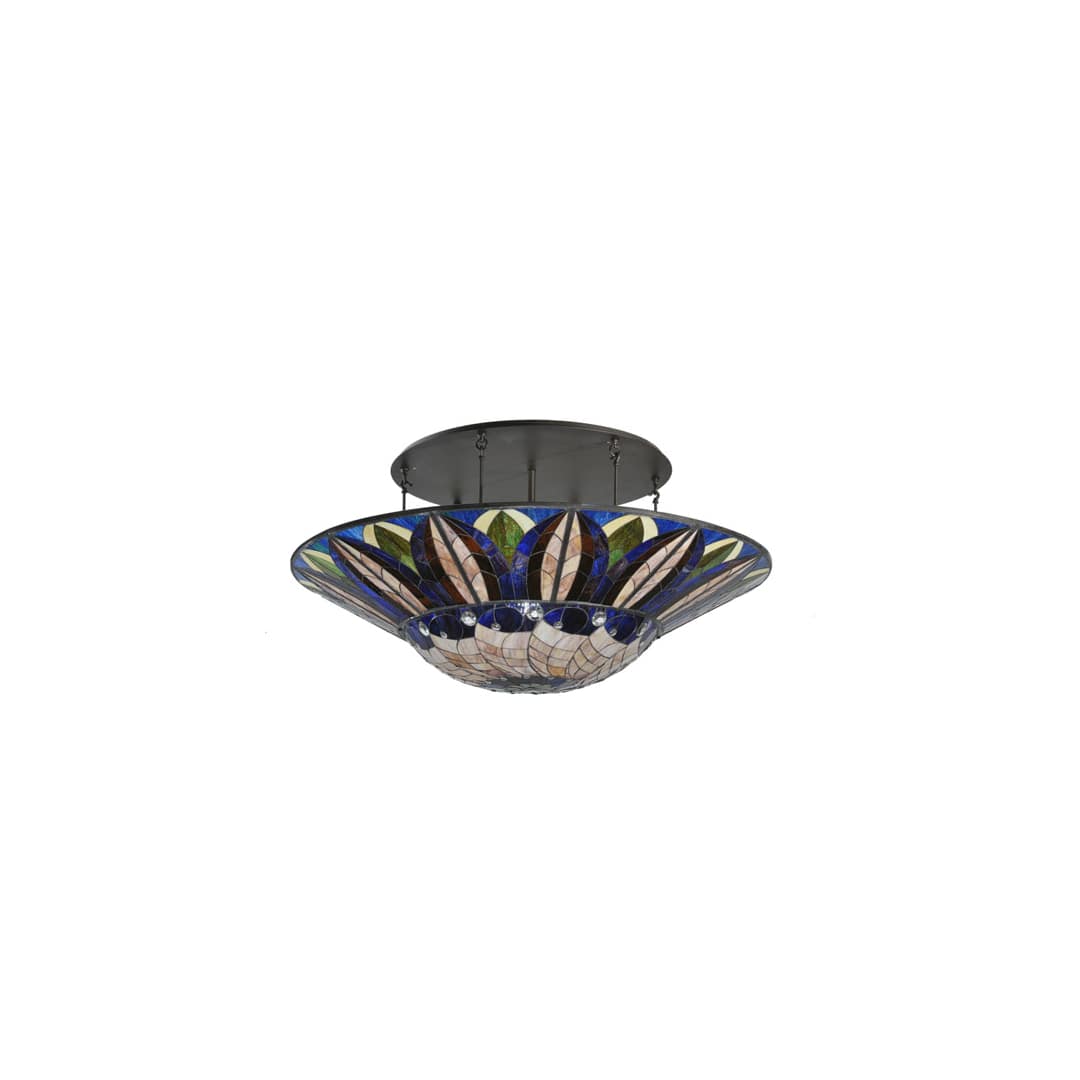 Tampa Bay 12 Light 60" Wide Semi-Flush Bowl Ceiling Fixture - Oil Rubbed Bronze Finish