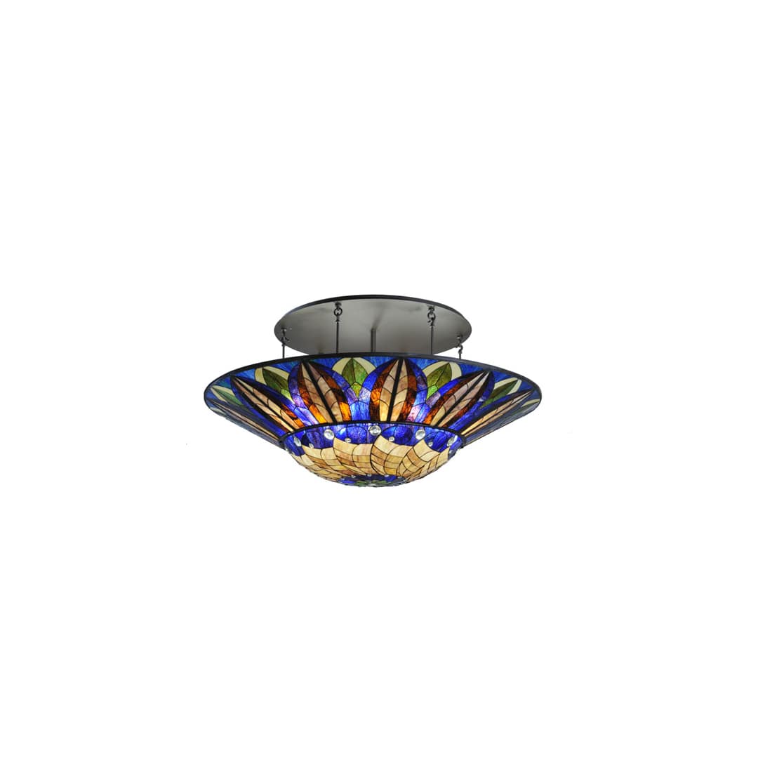 Tampa Bay 12 Light 60" Wide Semi-Flush Bowl Ceiling Fixture - Oil Rubbed Bronze Finish