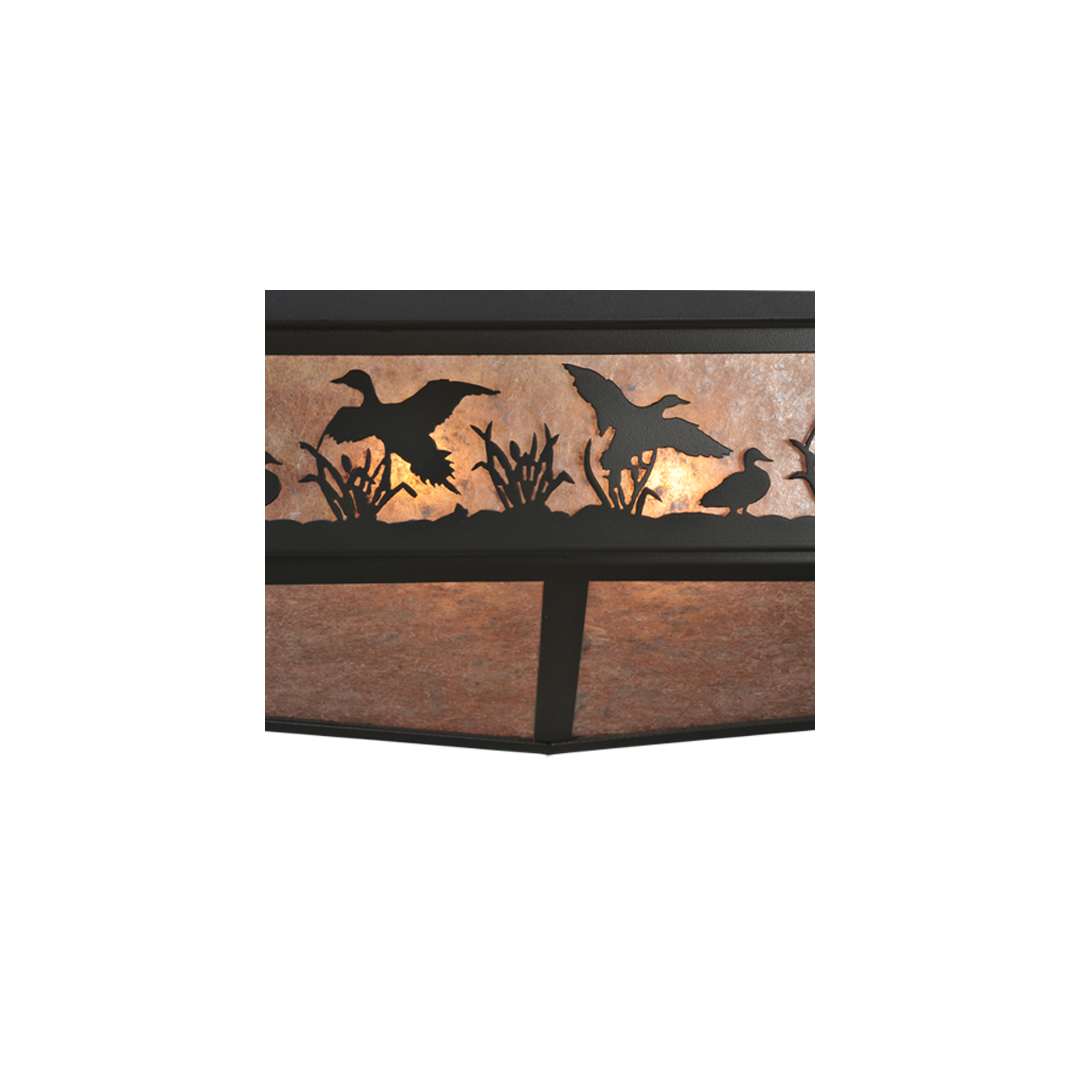 Ducks in Flight 8 Light 80" Wide Semi-Flush Linear Ceiling Fixture
