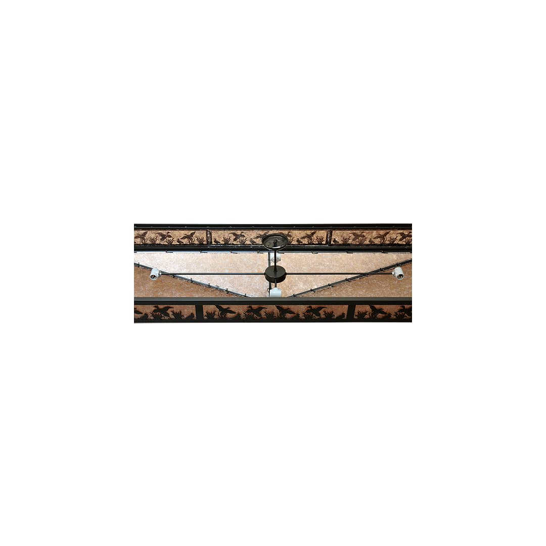 Ducks in Flight 8 Light 80" Wide Semi-Flush Linear Ceiling Fixture