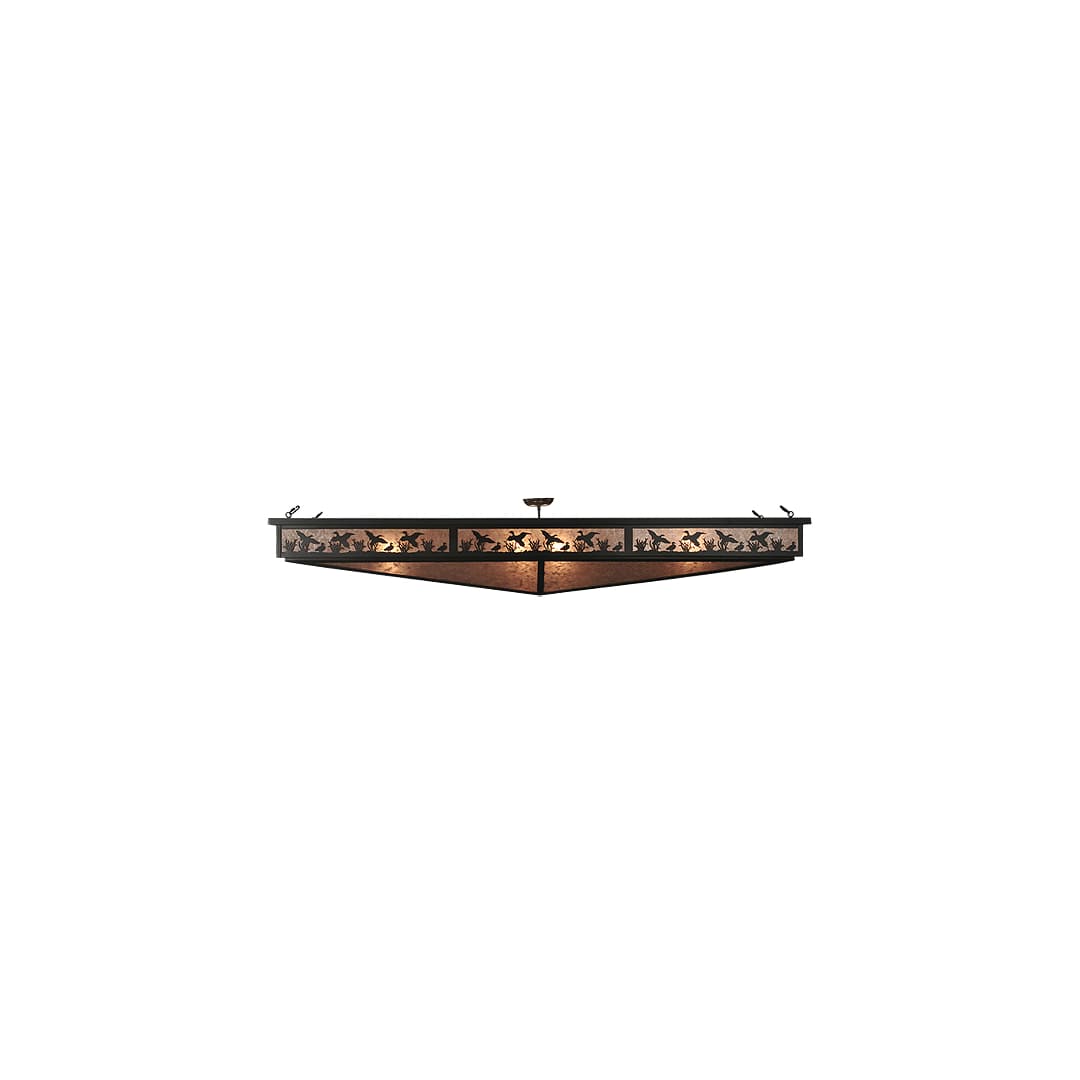 Ducks in Flight 8 Light 80" Wide Semi-Flush Linear Ceiling Fixture
