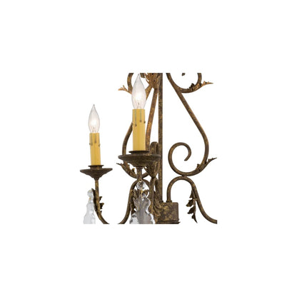 French Elegance 3 Light 18" Wide Crystal Candle Style Chandelier