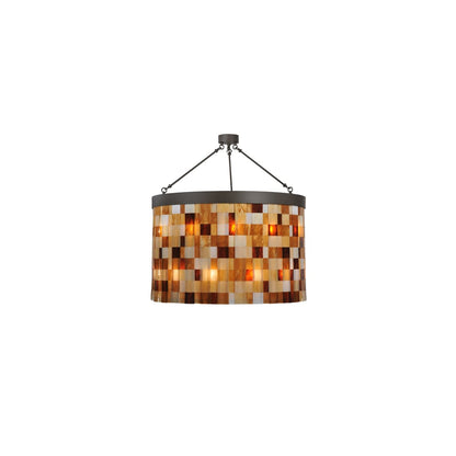 Cilindro Calico 24 Light 45" Wide Semi-Flush Drum Ceiling Fixture