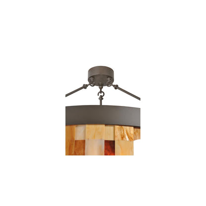 Cilindro Calico 24 Light 45" Wide Semi-Flush Drum Ceiling Fixture
