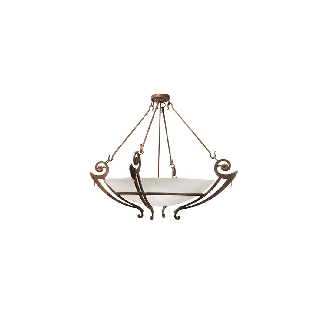 Ceres 6 Light 50" Wide Semi-Flush Bowl Ceiling Fixture - Gilded Tobacco Finish